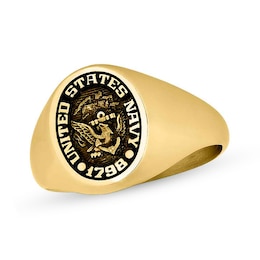 Ladies' Engravable Military Signet Ring by ArtCarved (1 Line)