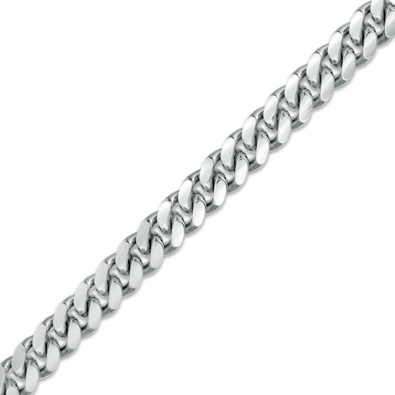 Vera Wang Men 6.2mm Cuban Link Chain Bracelet in Solid Sterling Silver - 8.5"