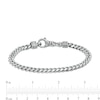Thumbnail Image 3 of Vera Wang Men 6.2mm Cuban Link Chain Bracelet in Solid Sterling Silver  - 8.5"