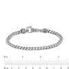 Thumbnail Image 3 of Vera Wang Men 6.2mm Cuban Link Chain Bracelet in Solid Sterling Silver  - 8.5"