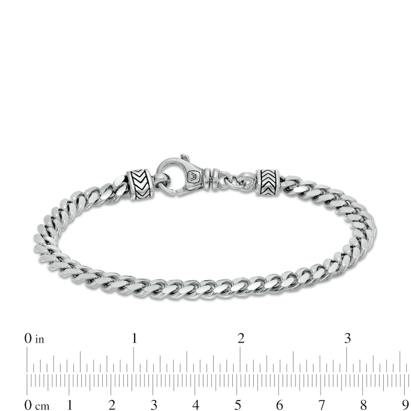 Personalized Sterling Silver Thin Curb Link Bracelet