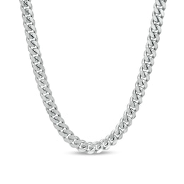 Vera Wang Men 6.2mm Solid Cuban Link Chain Necklace in Sterling Silver - 22&quot;