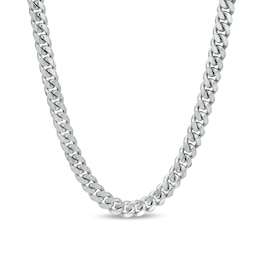 Vera Wang Men 6.2mm Cuban Link Chain Necklace in Solid Sterling Silver  - 22"
