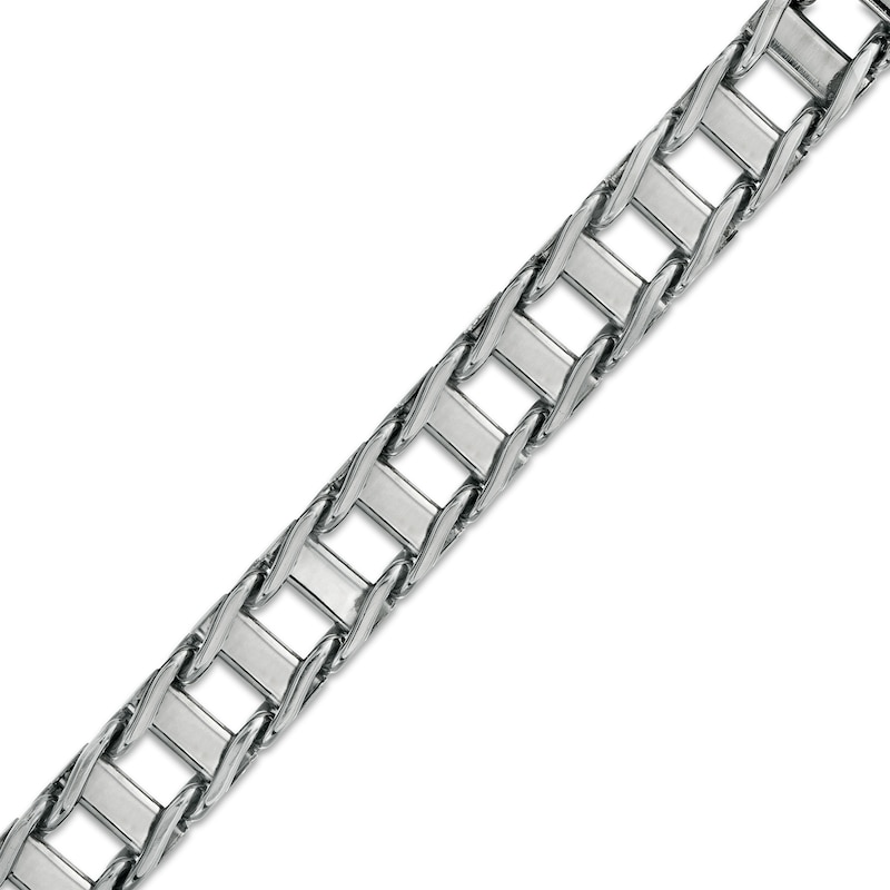 Bulova Link Black Ion-Plated Stainless Steel Chain Necklace, 8mm, 24  Inches