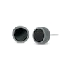 Thumbnail Image 0 of Vera Wang Men 6.0mm Onyx Sandblast Stud Earrings in Sterling Silver and Black Ruthenium