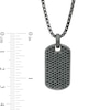 Thumbnail Image 3 of Vera Wang Men Black Spinel Dog Tag Pendant in Sterling Silver with Black Rhodium - 22"