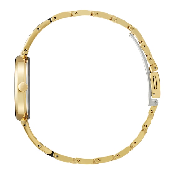 Ladies' Citizen Eco-DriveÂ® Axiom Diamond Accent Two-Tone Bangle Watch with Black Dial (Model: Ex1539-57E)