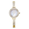 Thumbnail Image 0 of Ladies' Citizen Eco-Drive® Silhouette Crystal Gold-Tone Bangle Watch with Mother-of-Pearl Dial (Model: EM0862-56D)