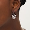 Thumbnail Image 2 of Multi-Shape Lab-Created White Sapphire Chandelier Teardrop Earrings in Sterling Silver