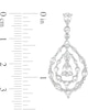 Thumbnail Image 3 of Multi-Shape Lab-Created White Sapphire Chandelier Teardrop Earrings in Sterling Silver