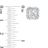 Thumbnail Image 2 of 6.0mm Princess-Cut, Baguette and Round Lab-Created White Sapphire Frame Stud Earrings in Sterling Silver