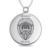 Thumbnail Image 0 of Engravable Police Shield Disc Pendant in Sterling Silver (1-5 Lines)