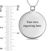 Thumbnail Image 1 of Engravable Police Shield Disc Pendant in Sterling Silver (1-5 Lines)