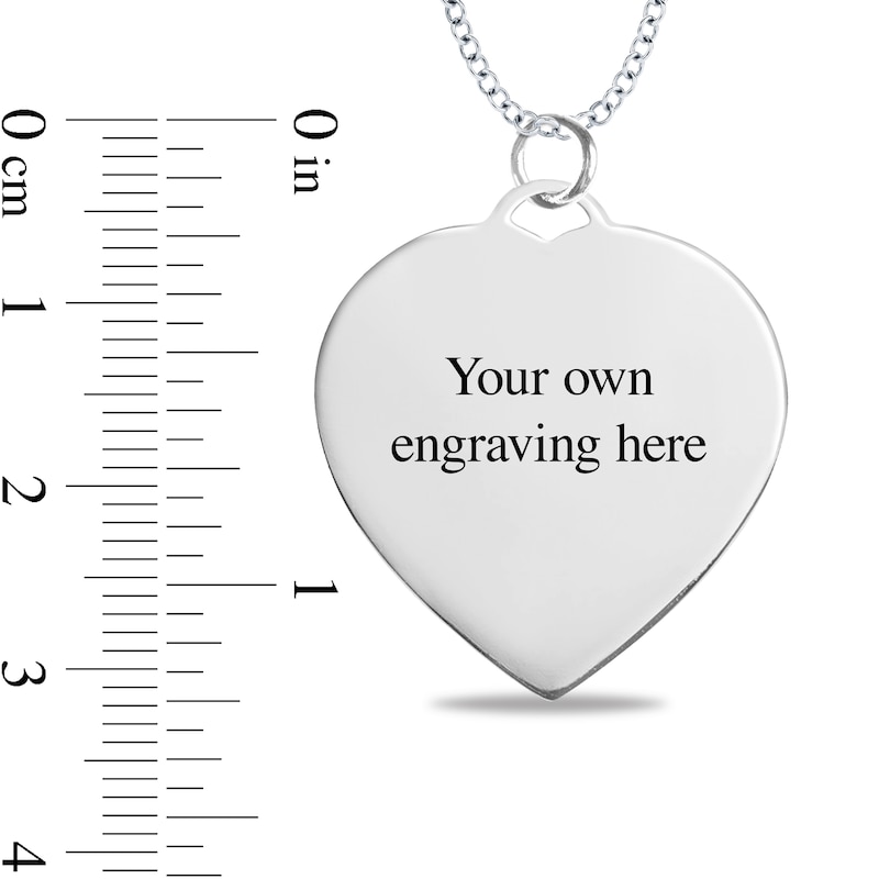 Heart Sterling silver disc pendant Heart Sterling silver disc pendant