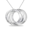 Thumbnail Image 0 of Engravable Inspirational Triple Interlocking Rings Pendant in Sterling Silver (1-3 Lines)