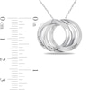 Thumbnail Image 2 of Engravable Inspirational Triple Interlocking Rings Pendant in Sterling Silver (1-3 Lines)