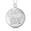 Thumbnail Image 0 of "Always remember we are under the same sky looking at the same moon" Disc Pendant in Sterling Silver (1-3 Lines)