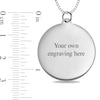 Thumbnail Image 1 of "Always remember we are under the same sky looking at the same moon" Disc Pendant in Sterling Silver (1-3 Lines)