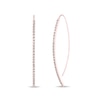 Thumbnail Image 0 of Diamond Fascination™ 50.0mm Threader Hoop Earrings in Sterling Silver with 18K Rose Gold Plate