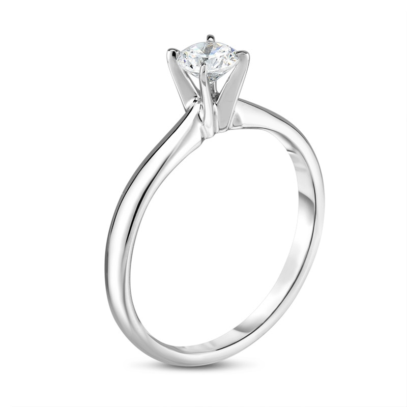 Main Image 2 of 3/8 CT. Diamond Solitaire Engagement Ring in 10K White Gold (I/I3)