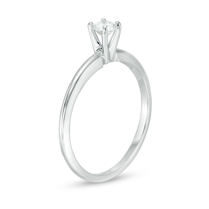 1/5 CT. Diamond Solitaire Promise Ring in 10K White Gold (I/I3)