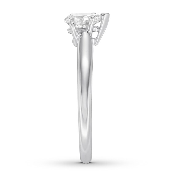 1/2 CT. Pear-Shaped Diamond Solitaire Engagement Ring in 14K White Gold (I/I2)