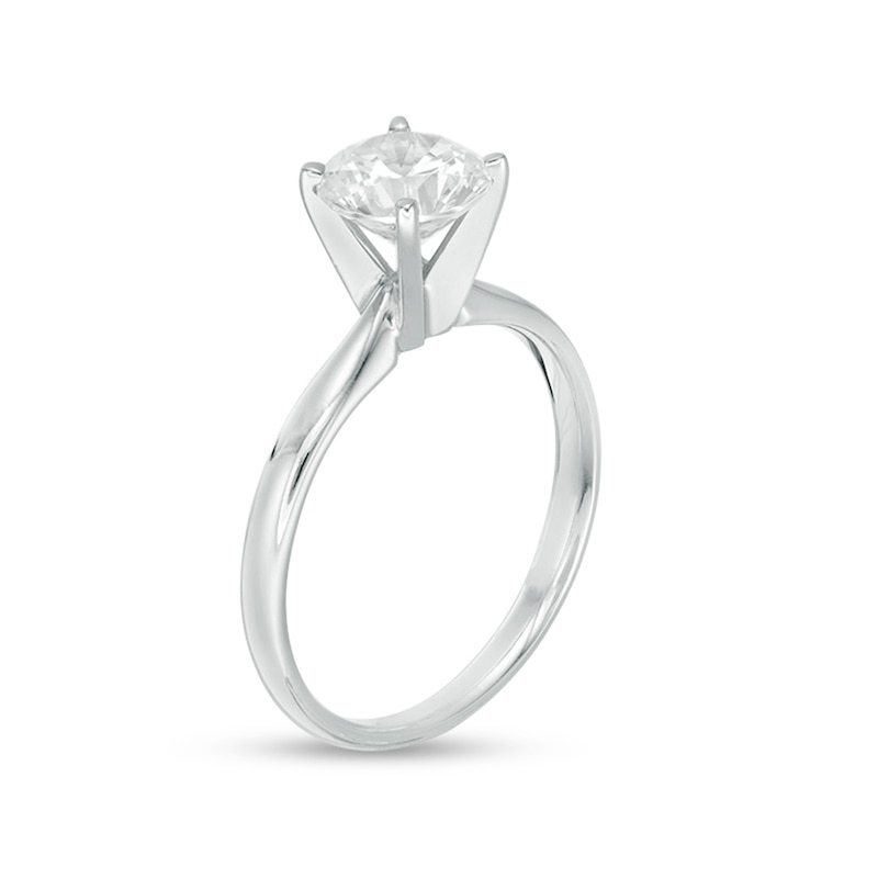 Main Image 2 of 1-1/5 CT. Certified Diamond Solitaire Engagement Ring in 14K White Gold (I/I2)