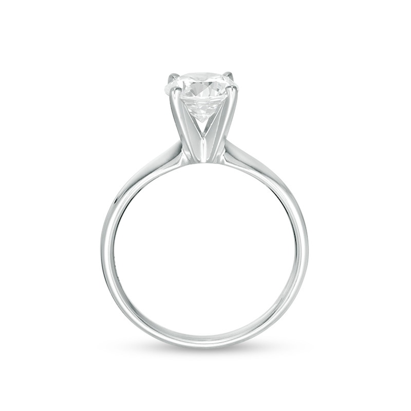 Main Image 3 of 1-1/5 CT. Certified Diamond Solitaire Engagement Ring in 14K White Gold (I/I2)