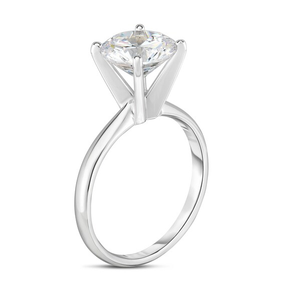 2-1/2 CT. Certified Diamond Solitaire Engagement Ring in 14K White Gold (I/I2)