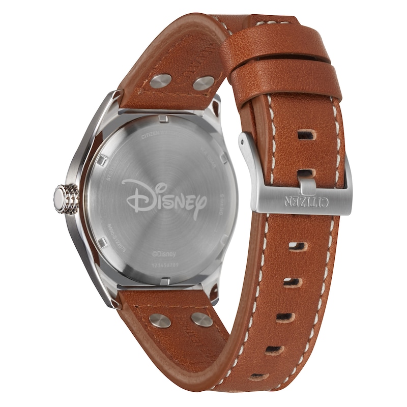 Citizen Eco-Drive® Mickey Mouse Aviator Strap Watch with Ivory Dial (Model: BV1088-08W)