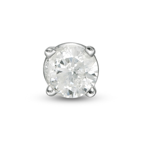1/5 CT. Diamond Solitaire Single Stud Earring in 14K White Gold (I/I2)