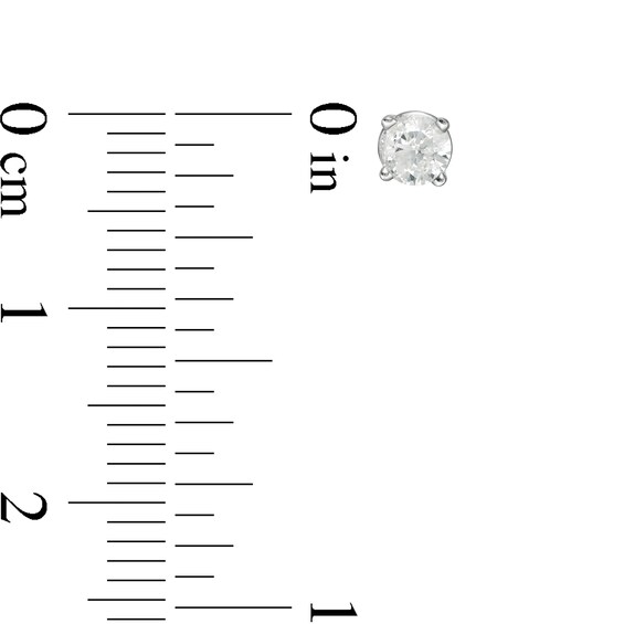 1/5 CT. Diamond Solitaire Single Stud Earring in 14K White Gold (I/I2)