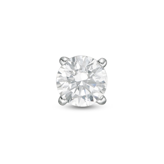1/4 CT. Diamond Solitaire Single Stud Earring in 14K White Gold (I/I2)
