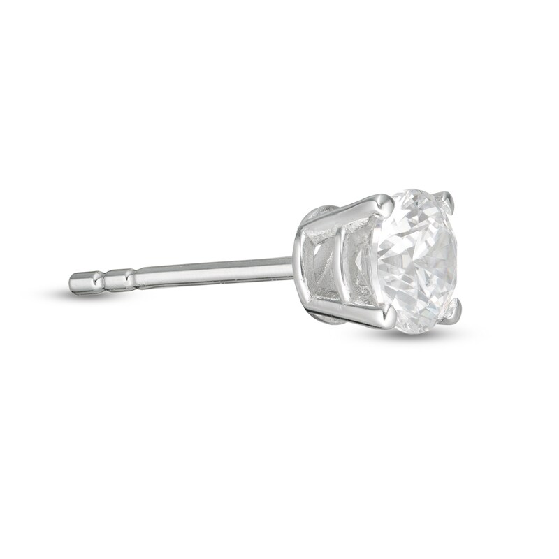 Main Image 3 of 1/3 CT. Diamond Solitaire Single Stud Earring in 14K White Gold (I/I2)