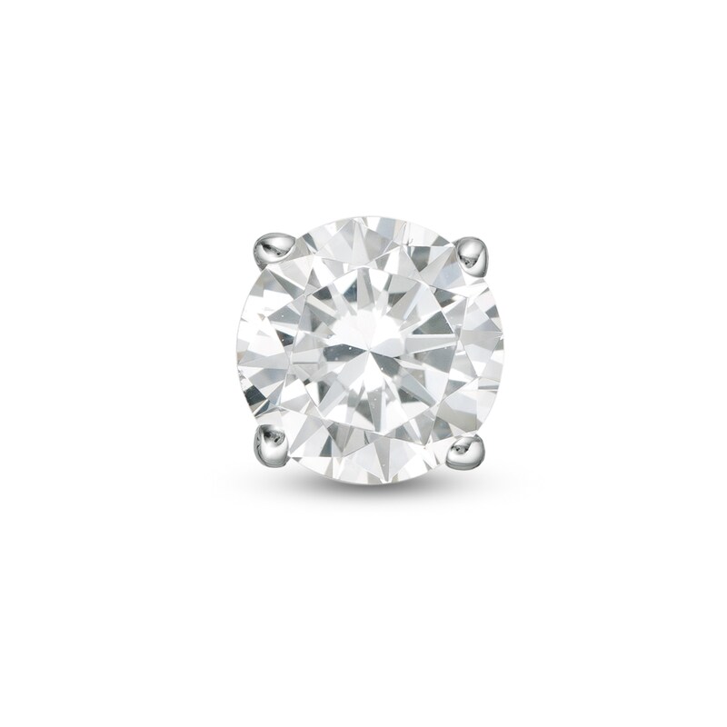 Main Image 1 of 1/2 CT. Diamond Solitaire Single Stud Earring in 14K White Gold (I/I2)