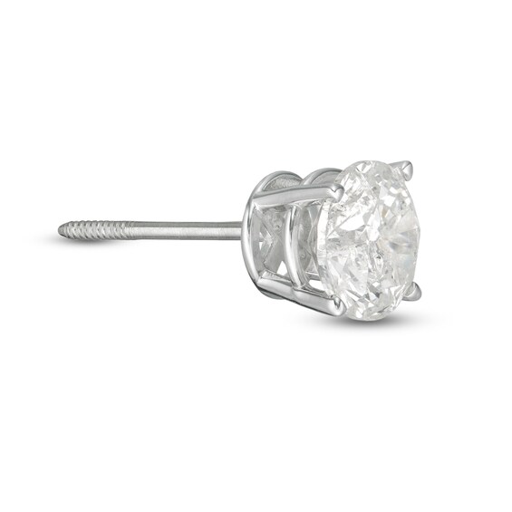 3/4 CT. Diamond Solitaire Single Stud Earring in 14K White Gold (I/I2)