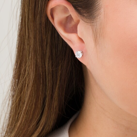 1 CT. Diamond Solitaire Single Stud Earring in 14K White Gold (I/I2