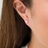 Thumbnail Image 2 of 1/4 CT. Princess-Cut Diamond Solitaire Single Stud Earring in 14K White Gold (I/I2)