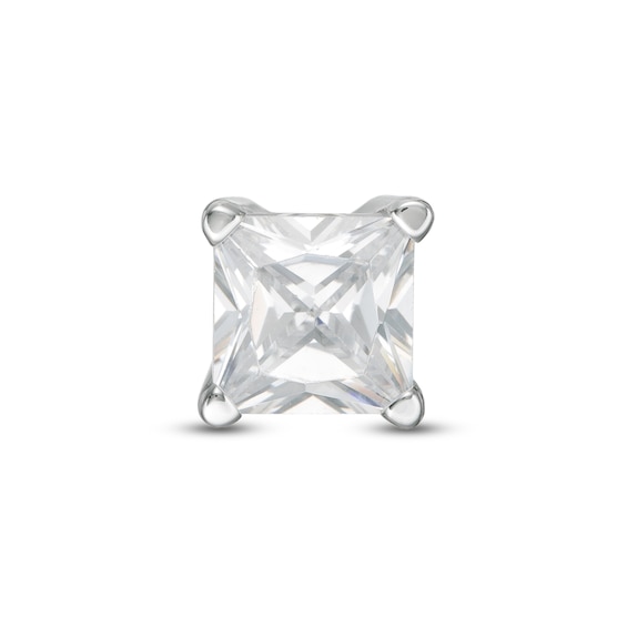 1/2 CT. Princess-Cut Diamond Solitaire Single Stud Earring in 14K White Gold (I/I2)
