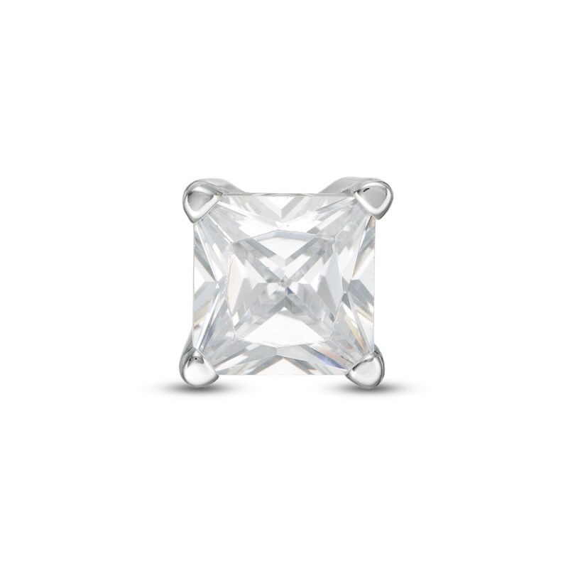 Main Image 1 of 1/2 CT. Princess-Cut Diamond Solitaire Single Stud Earring in 14K White Gold (I/I2)