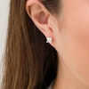 Thumbnail Image 2 of 1 CT. Princess-Cut Diamond Solitaire Single Stud Earring in 14K White Gold (I/I2)