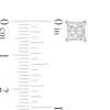Thumbnail Image 4 of 1 CT. Princess-Cut Diamond Solitaire Single Stud Earring in 14K White Gold (I/I2)