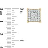 Thumbnail Image 2 of 1/2 CT. T.W. Diamond Quad Frame Square Stud Earrings in 10K Gold