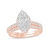 Thumbnail Image 0 of 1 CT. T.W. Composite Marquise Diamond Bridal Set in 10K Rose Gold