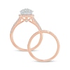 Thumbnail Image 3 of 1 CT. T.W. Composite Diamond Cushion Frame Bridal Set in 10K Rose Gold