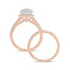 Thumbnail Image 4 of 1 CT. T.W. Composite Diamond Cushion Frame Bridal Set in 10K Rose Gold