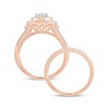 1 CT. T.W. Diamond Double Frame Double Row Bridal Set in 10K Rose Gold