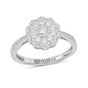 Thumbnail Image 0 of 1/2 CT. T.W. Diamond Flower Engravable Promise Ring in 10K White Gold (1 Line)