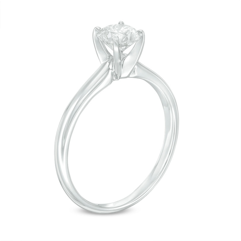 7/8 CT. Diamond Solitaire Engagement Ring in 14K White Gold (I/I3)