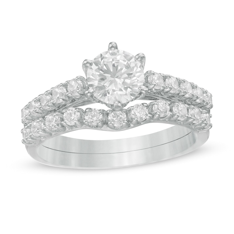 1-1/2 CT. T.W. Diamond Bridal Set in 10K White Gold